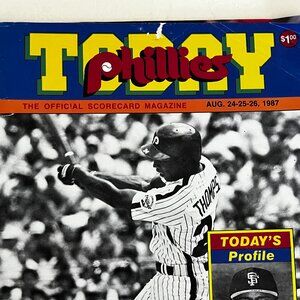 1987‎ "PHILLIES TODAY" Scorecard Magazine (Jeffrey Leonard Profile)